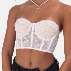 Adika Midnights Strapless Lace Top Women’s XS